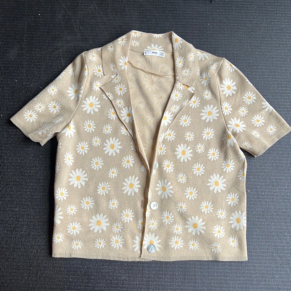 MANGO Knit shortsleeved shirt size M